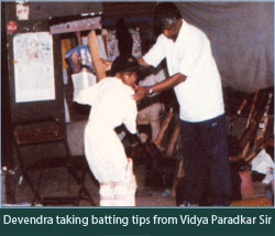 Devendra Taking Batting Tips